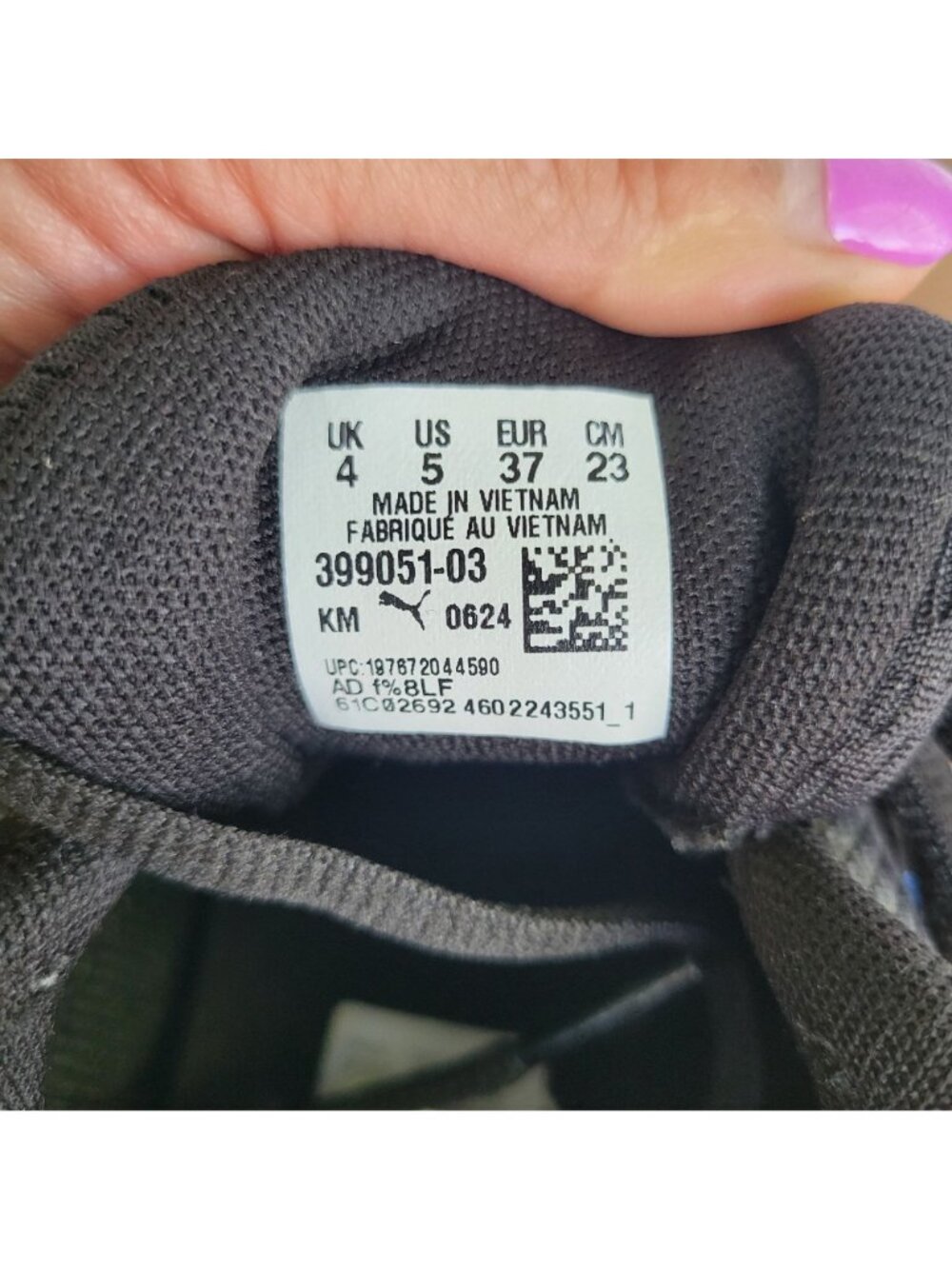 ✨Puma 5Y Big Kid Youth Shoes Running Sneakers Gray/Black 399051-03 - Picture 8 of 11